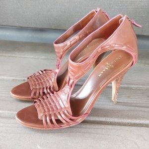 Cole Haan Strappy Brown Heeled Sandals